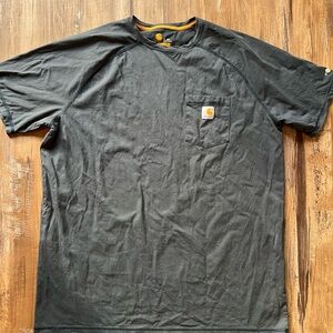 Carhartt Men's tall xl dark blue Short Sleeve Pocket Tee with Gold Logo